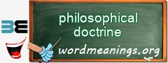 WordMeaning blackboard for philosophical doctrine